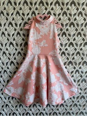 Lilt Girls Pink Floral Fit & Flare Dress Size 8